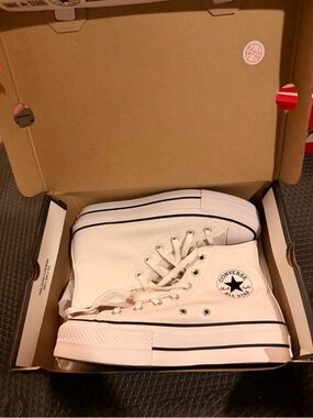 Converse White High Top Canvas Sneakers